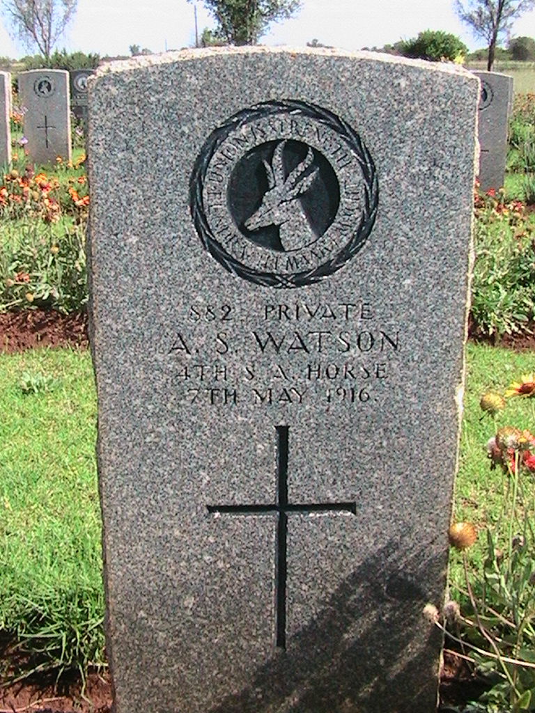 Photo from /search/photos/South Africa/North West Province/POTCHEFSTROOM MILITARY CEMETERY/WATSON_AS.JPG